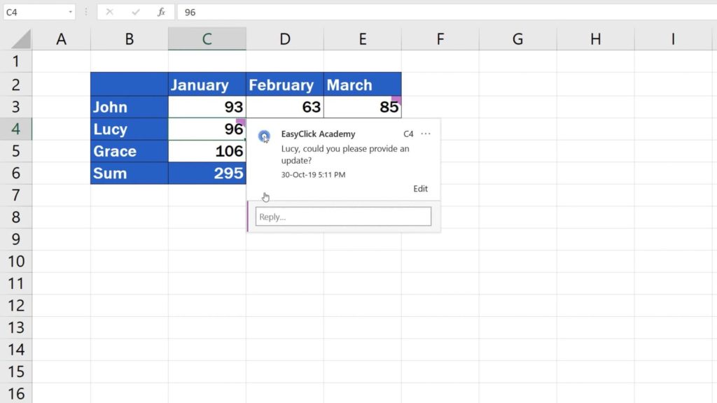 How to Insert Comment and Note in Excel - Adding of comment in Excel