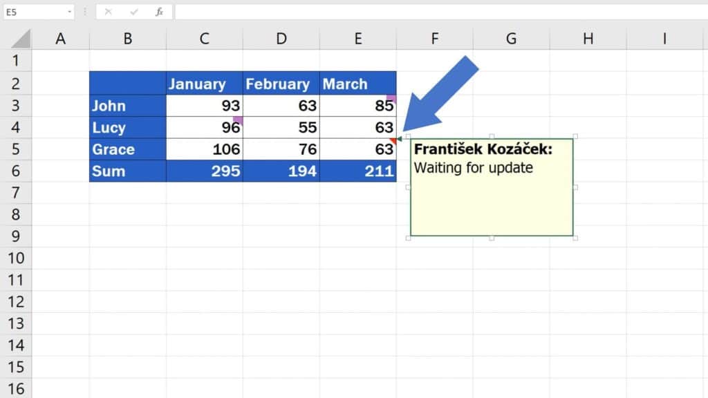 How to Insert Comment and Note in Excel - Adding of note in Excel