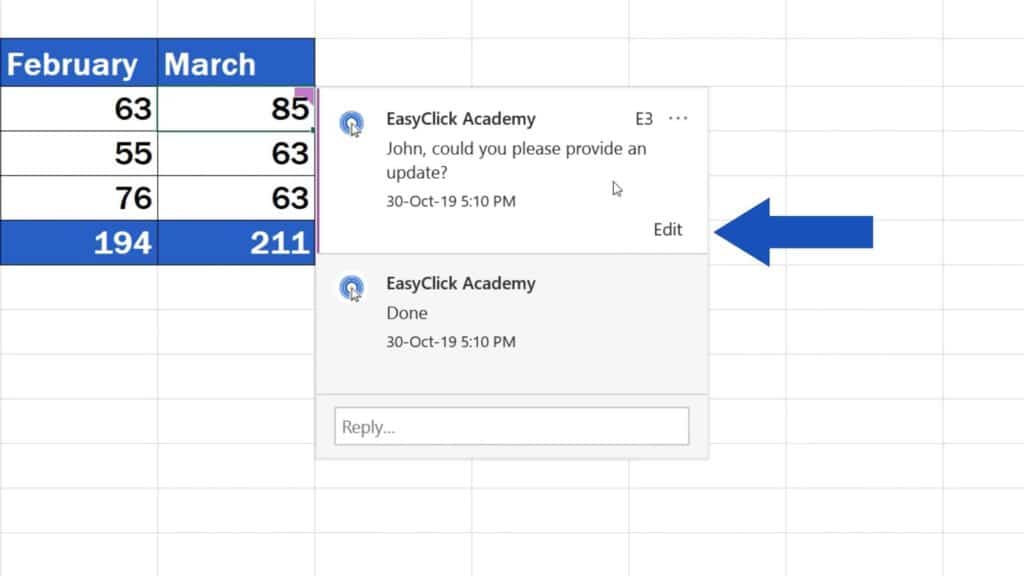 How to Insert Comment and Note in Excel - How to edit comment in Excel