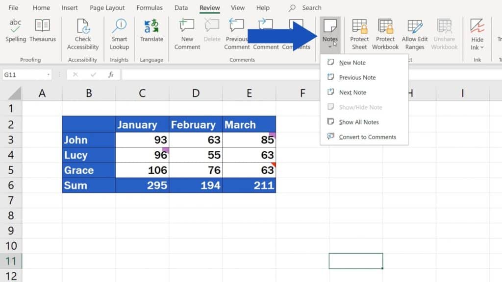 How to Insert Comment and Note in Excel -how can I edit notes in Excel