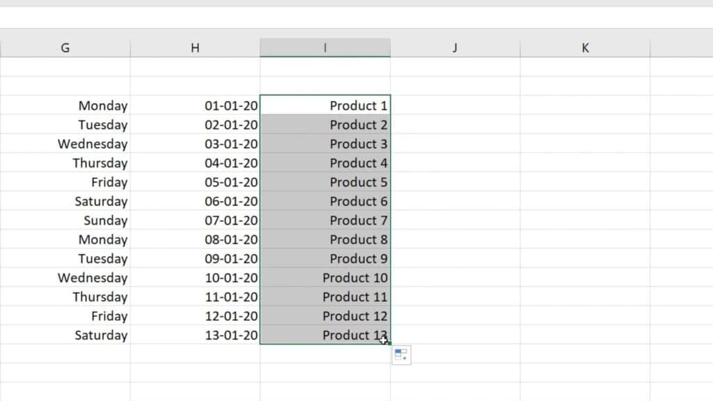 How to Use AutoFill in Excel - automatical filling of cells in Excel