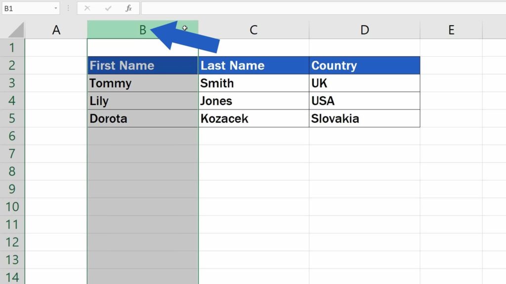 How to Move Columns in Excel - how to reorganize columns in Excel