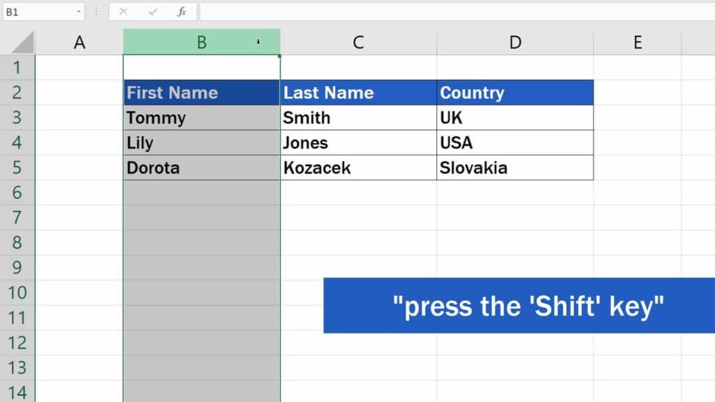 How to Move Columns in Excel - how to transfer column in Excel