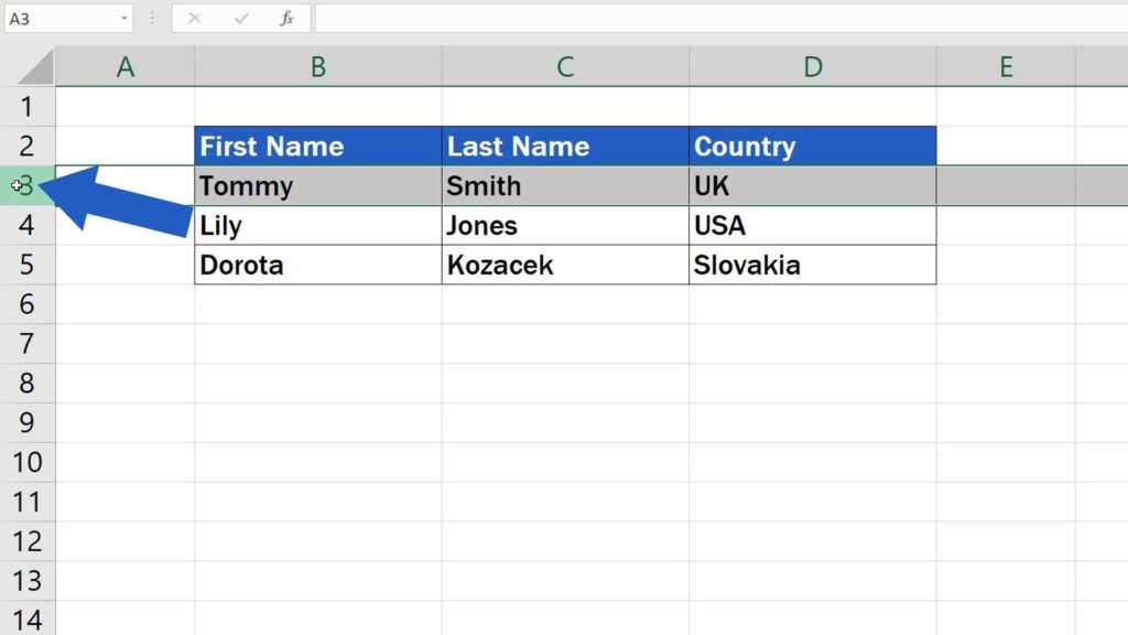 How to Move Rows in Excel - how to shift rows in Excel