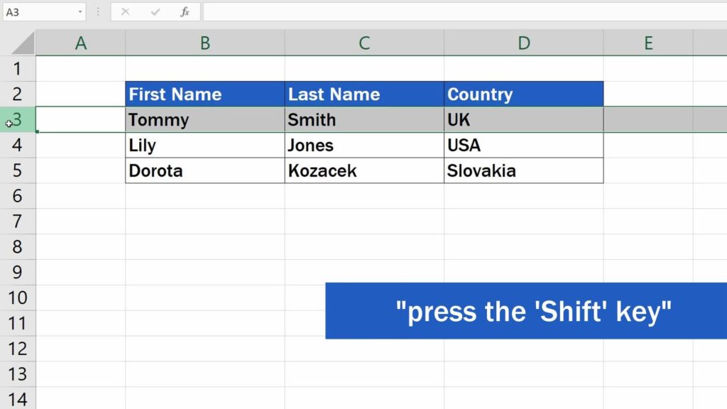 How to Move Rows in Excel - how to transfer rows in Excel