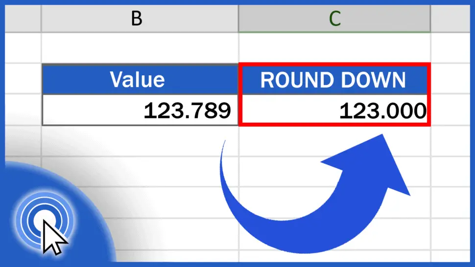 How to ROUND DOWN in Excel