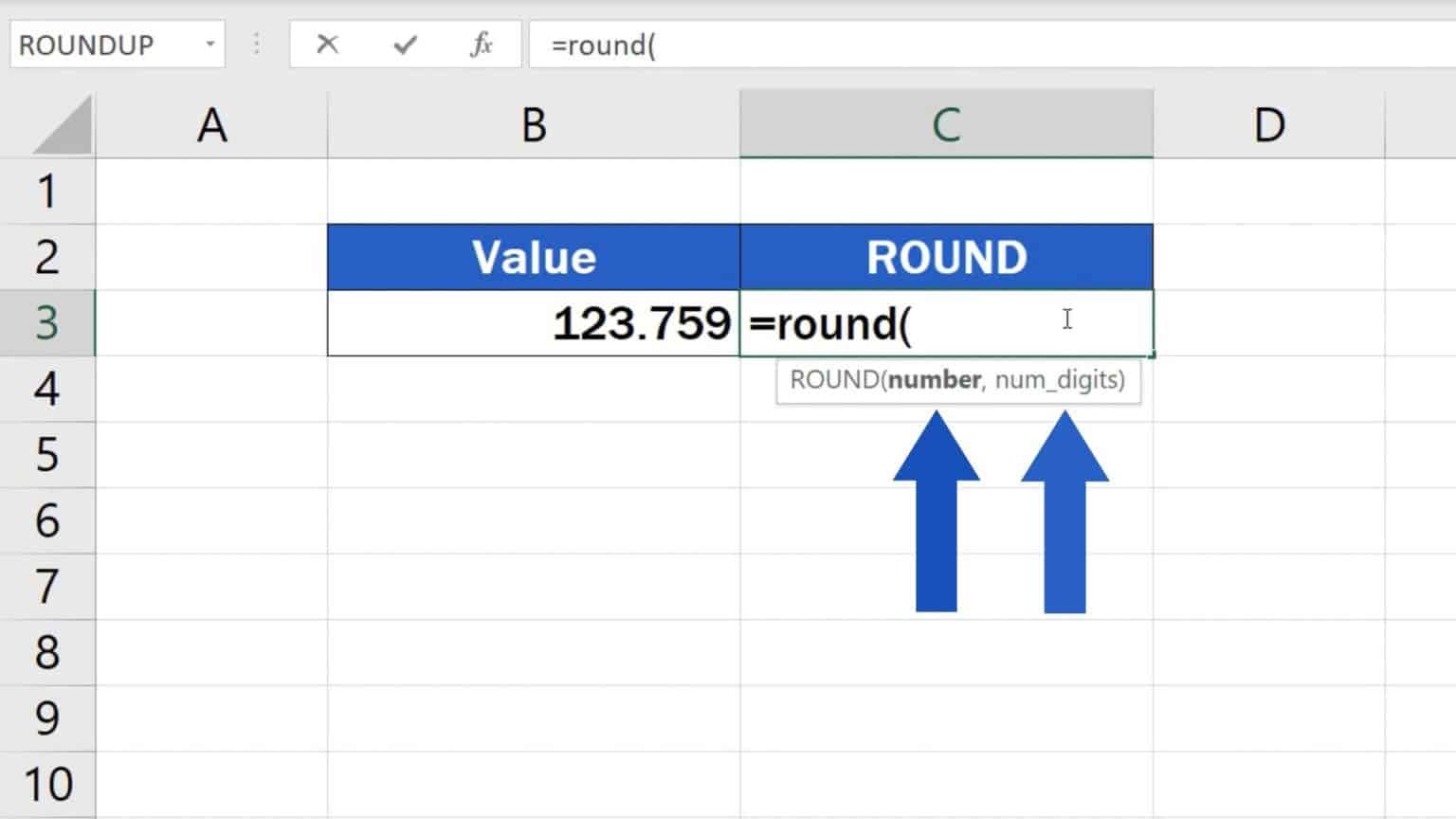 How to ROUND Numbers in Excel