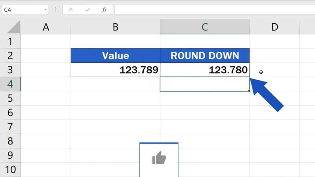 How to ROUNDDOWN Numbers in Excel to two decimal places - results