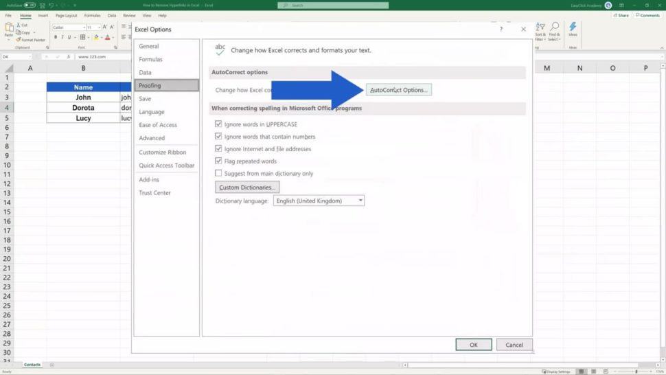 How to Remove Hyperlinks in Excel