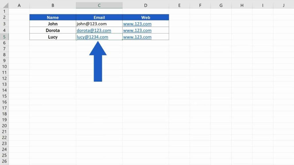 How to Remove Hyperlinks in Excel - Edited hyperlink