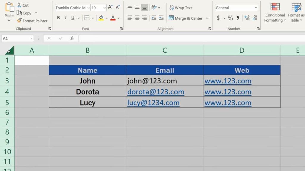 How to Remove Hyperlinks in Excel - Remove all hyperlinks across the spreadsheet