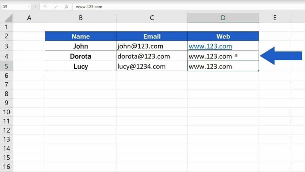 How to Remove Hyperlinks in Excel - Excel did not insert the hyperlink.