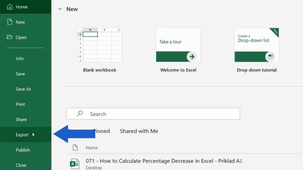 How to Convert an Excel File into PDF - Export