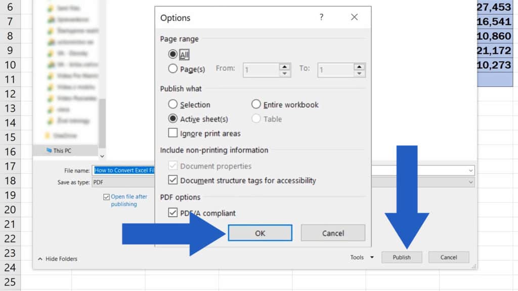 How to Convert an Excel File into PDF - Final Publish