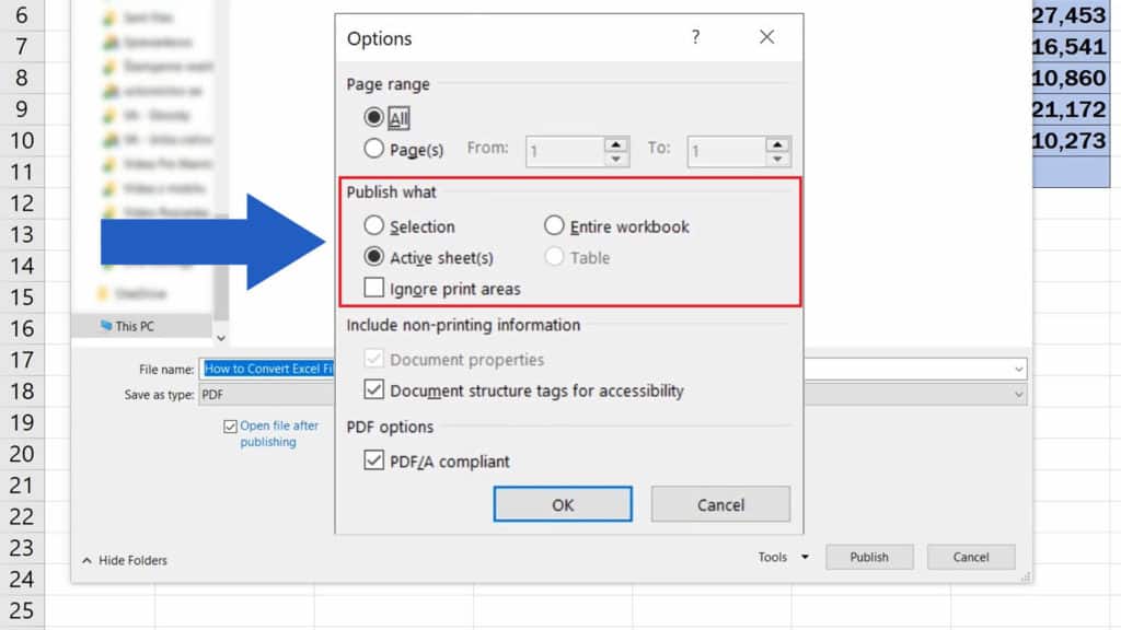 How to Convert an Excel File into PDF - Publish What
