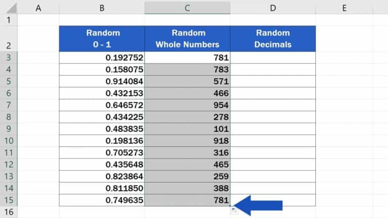 How to Generate Random Numbers in Excel (3 Different Ways)