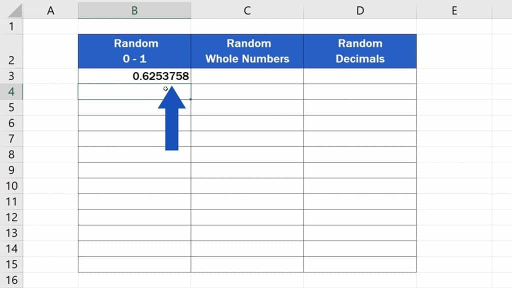 How to Generate Random Numbers in Excel - Random Number Generated