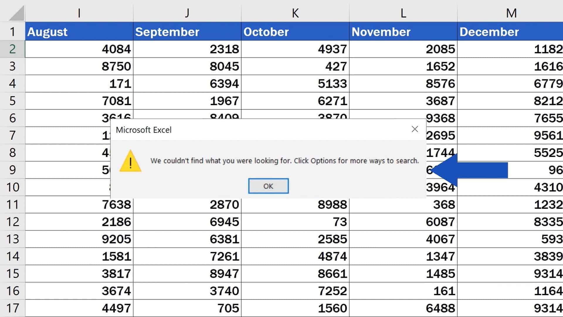 How to Search in Excel Sheet