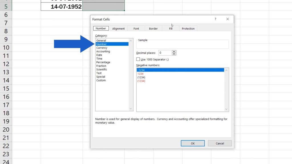 How to Calculate Age Using a Date of Birth in Excel - Cells Formated As Number