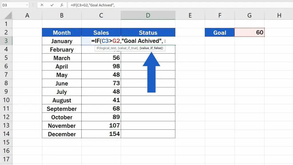 How to Use IF Function in Excel - Value If False