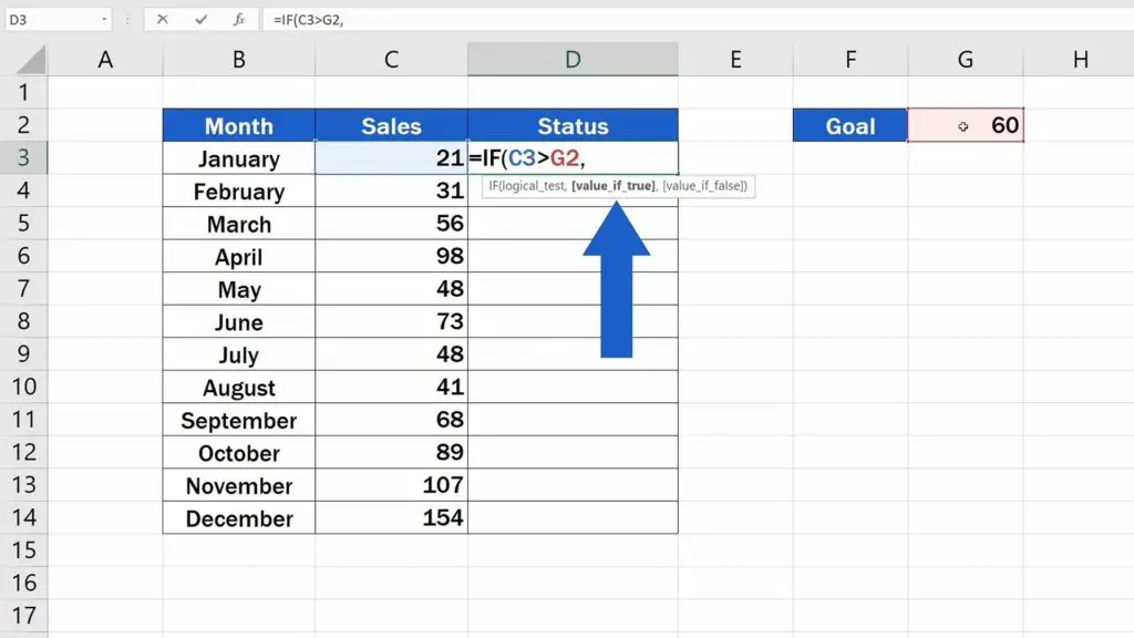 How to Use IF Function in Excel - Value if true