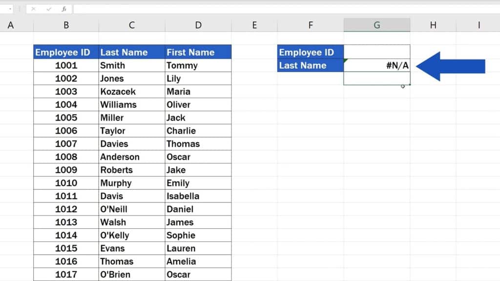 How to Use the VLOOKUP Function in Excel - The VLOOKUP Function - No result