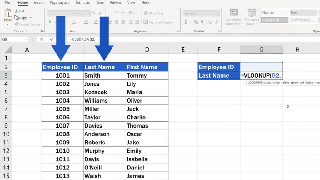 How to Use the VLOOKUP Function in Excel - The VLOOKUP Function - Organised