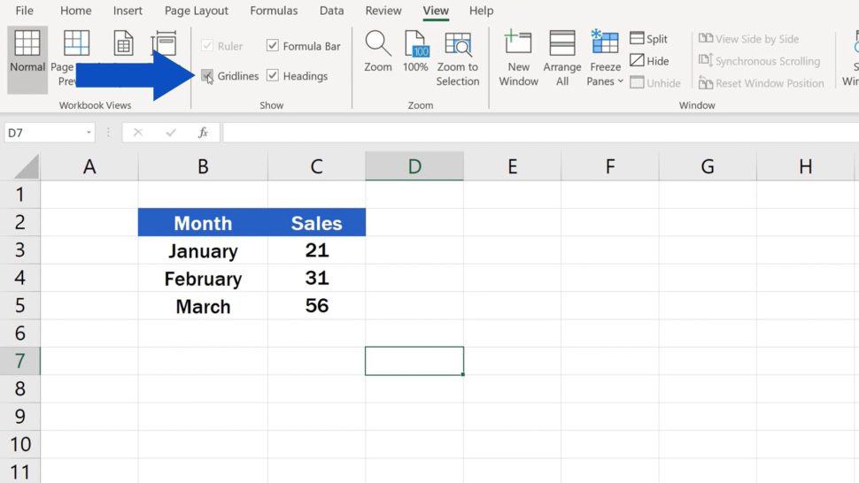 How to Hide Gridlines in Excel