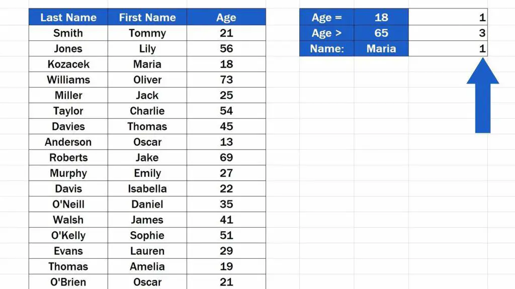 How to Use the COUNTIF Function in Excel