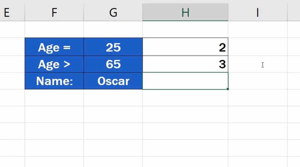 How to Use the COUNTIF Function in Excel - the Criteria is based on comparing values - Result