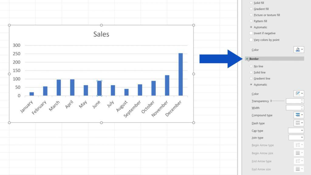 How to Change Chart Colour in Excel - How to adjust border
