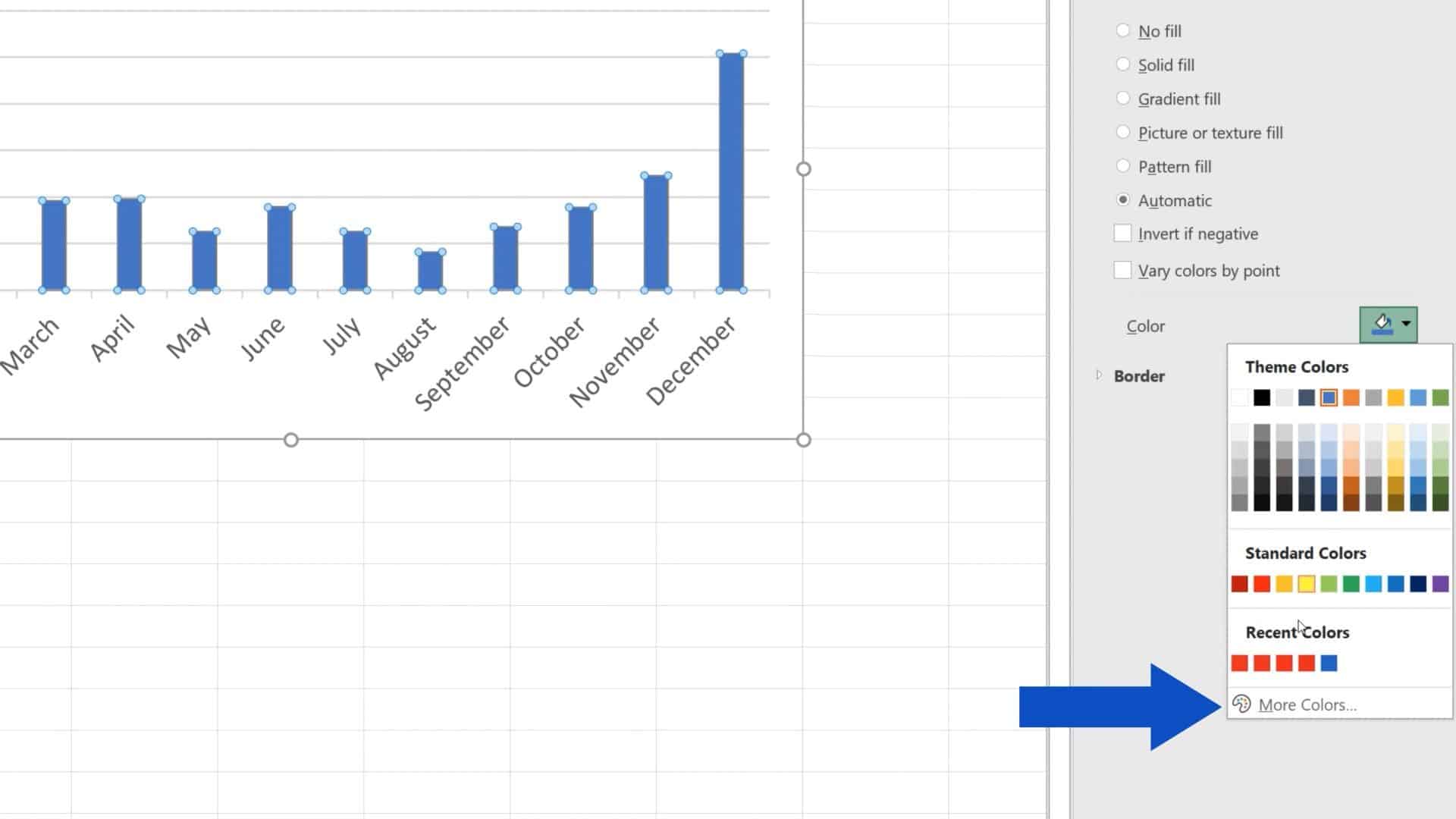 How to Change Chart Colour in Excel