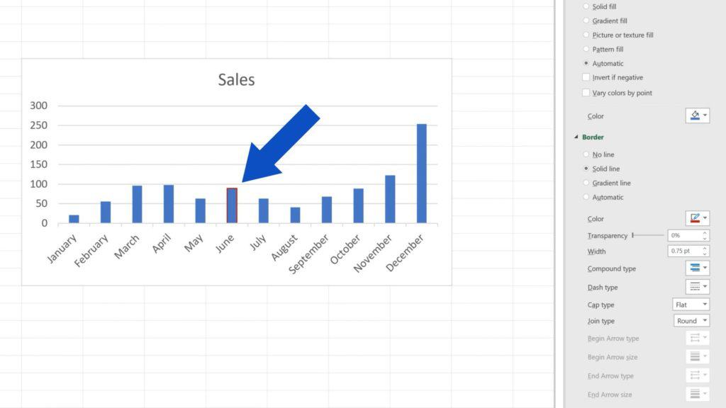 How to Change Chart Colour in Excel - Red Border