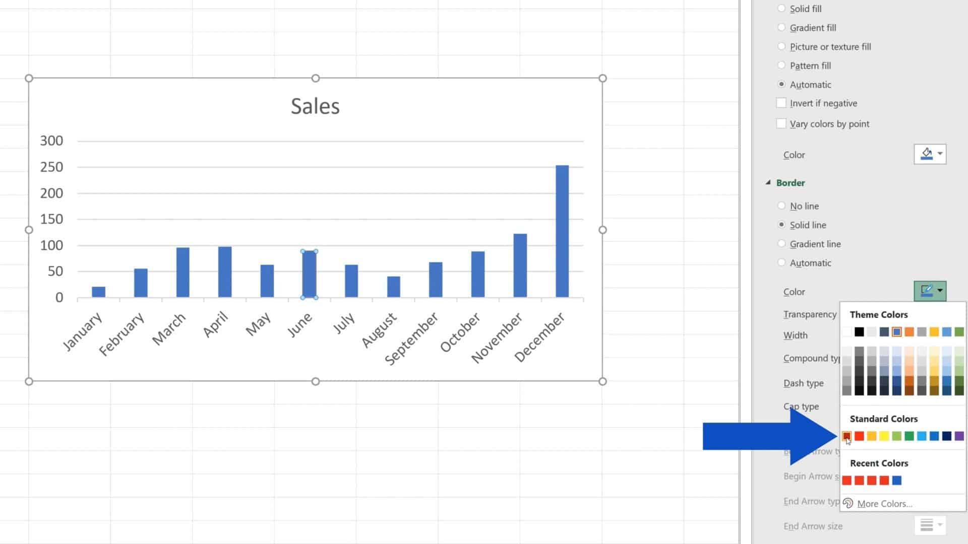 How to Change Chart Colour in Excel