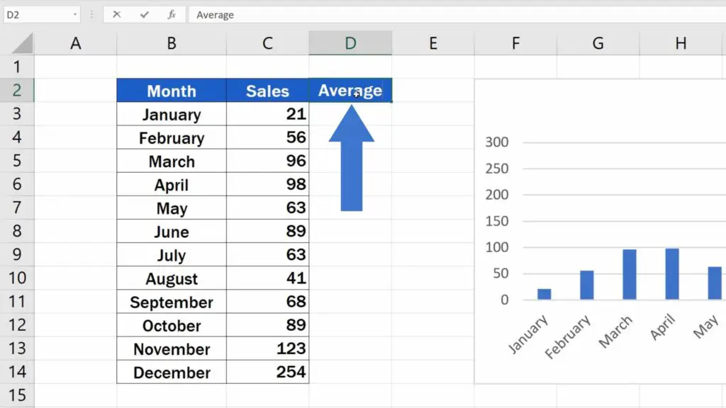 How to Add Average line in Excel Graph - Average Column