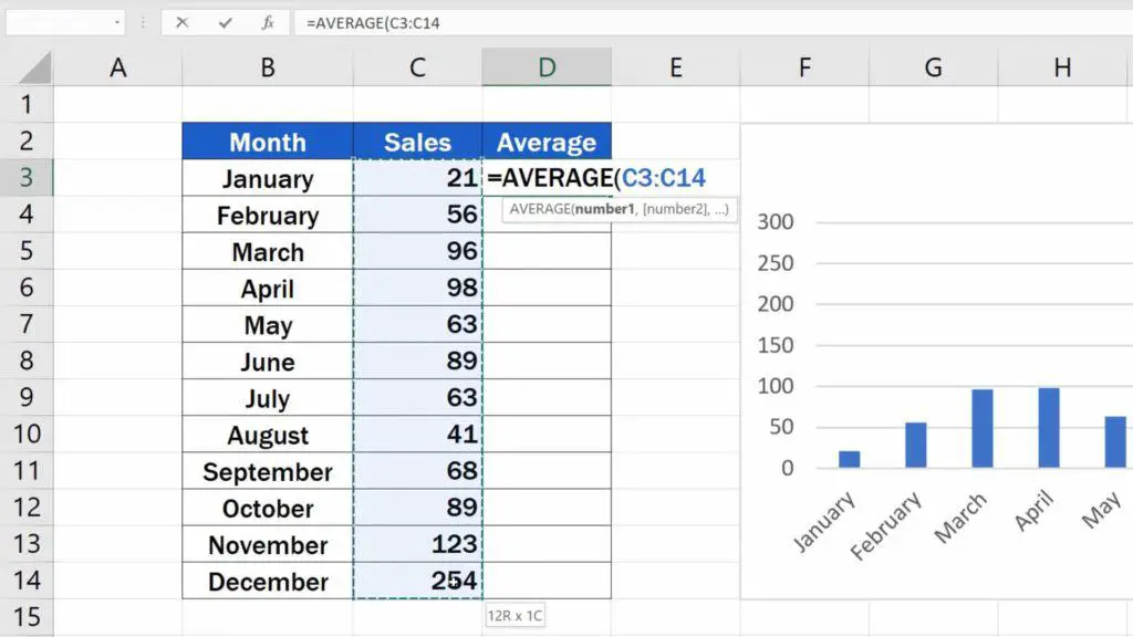 How to Add Average line in Excel Graph - Calculating the Average