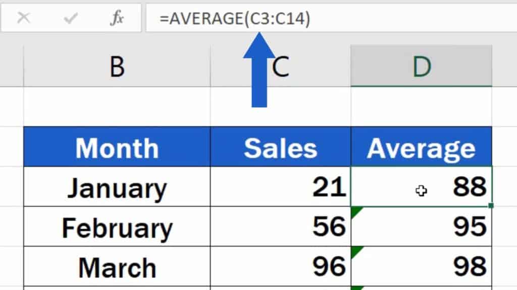 How to Add Average line in Excel Graph - Cell range C3 to C14