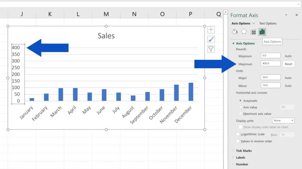 how to change the scale on an excel graph super quick chart in with 2 y axis