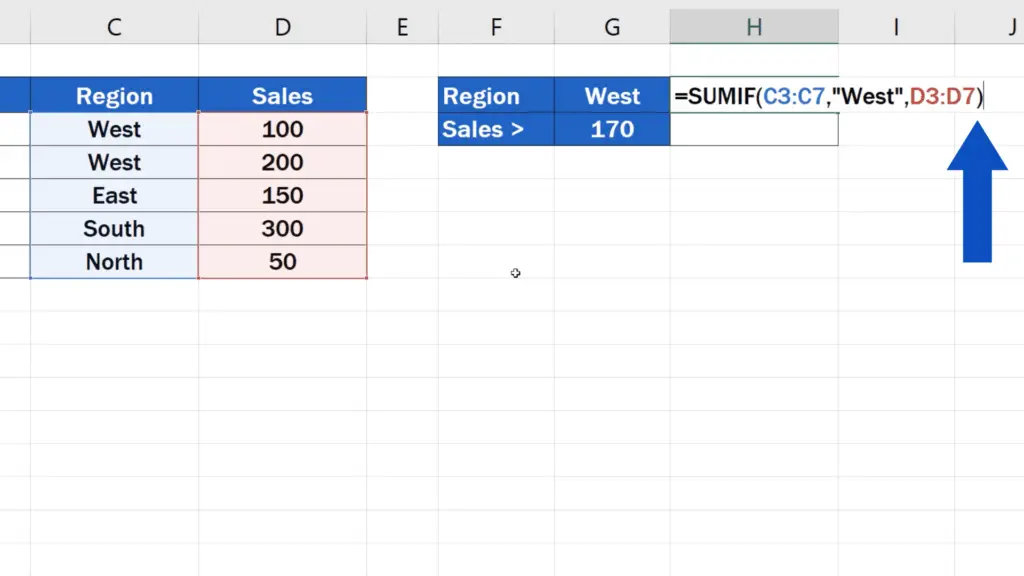 How to Use SUMIF Function in Excel  - SUMIF formula - close the brackets