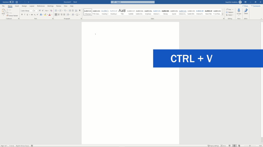 How to Count Words in Excel - Use CTRC + V