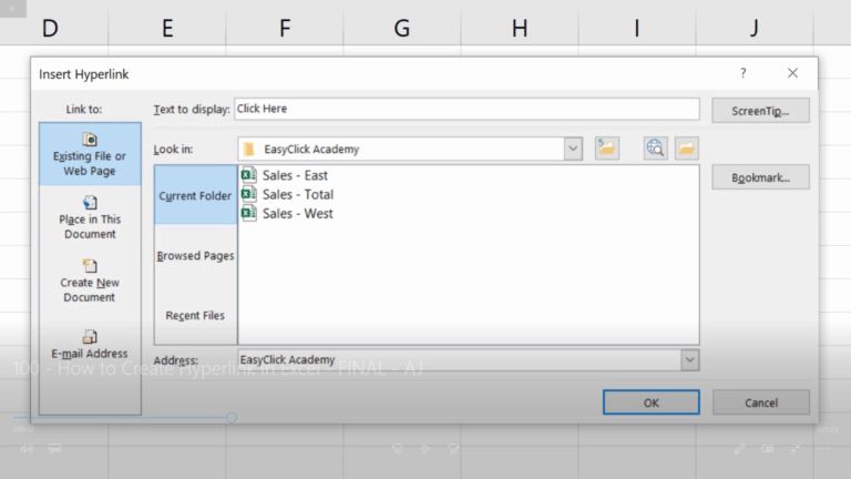 How to Create a Hyperlink in Excel
