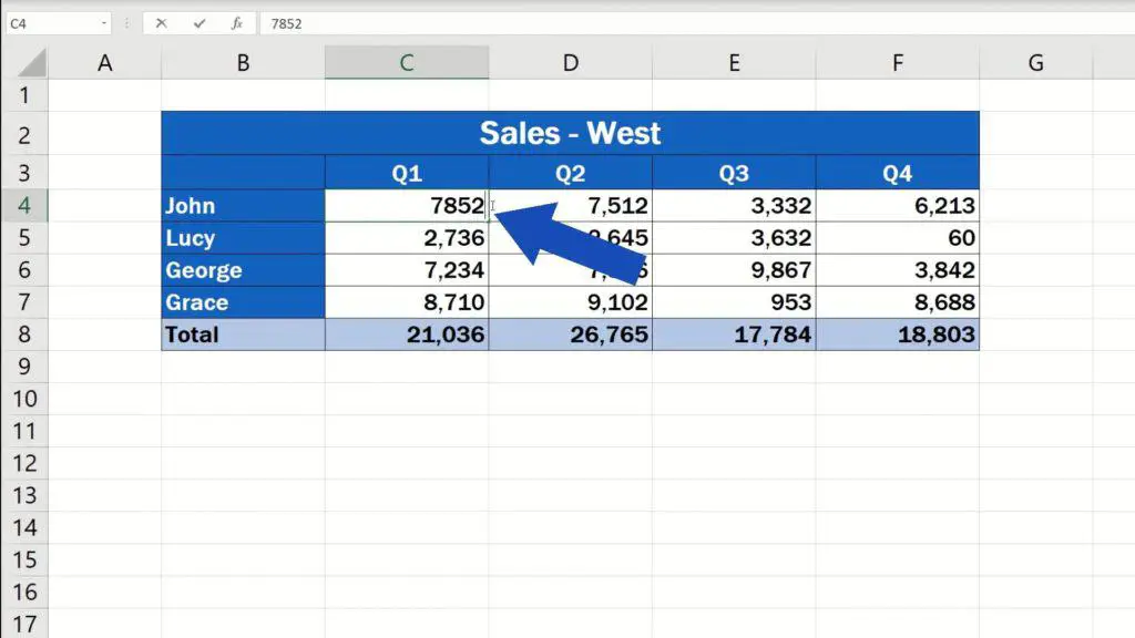 How to Link Cells in Different Excel Spreadsheets - make a change in the spreadsheet ‘Sales-West’