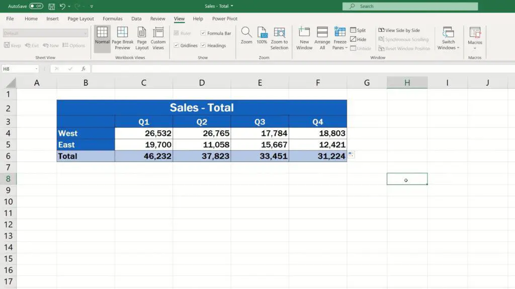 How to Link Cells in Different Excel Spreadsheets - transfer the data from the file ‘Sales-East’