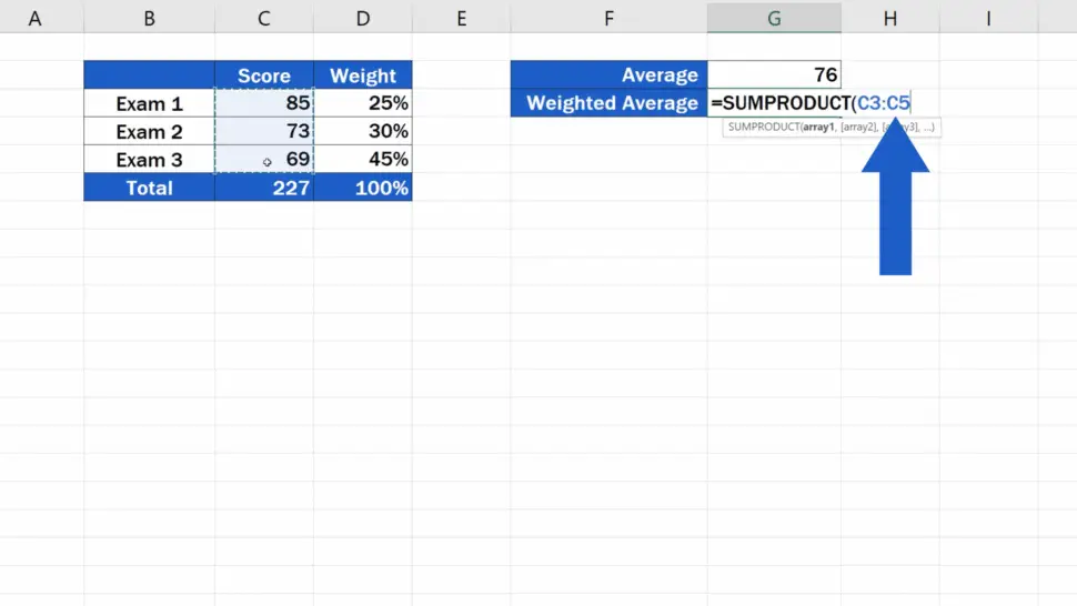How to Calculate the Weighted Average in Excel EasyClick