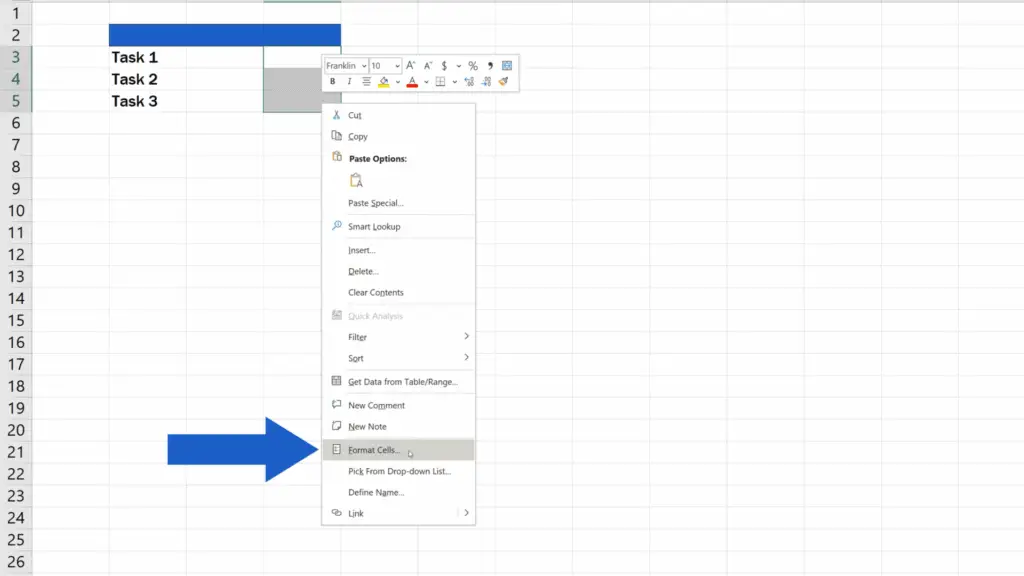 How to Insert Bullet Points in Excel - Format Cells