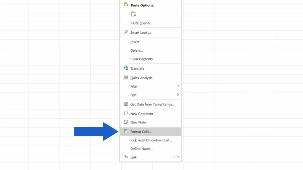 How to Insert Bullet Points in Excel - Format cells