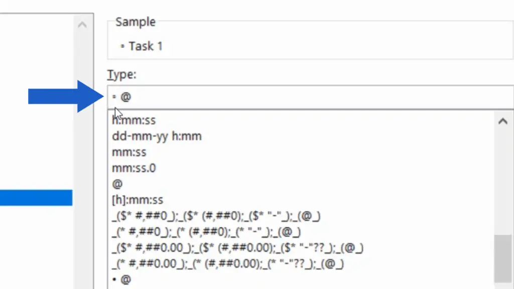 How to Insert Bullet Points in Excel -  circle bullet point