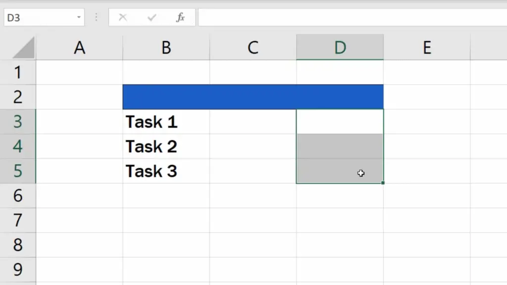 How to Insert Bullet Points in Excel - select the cells