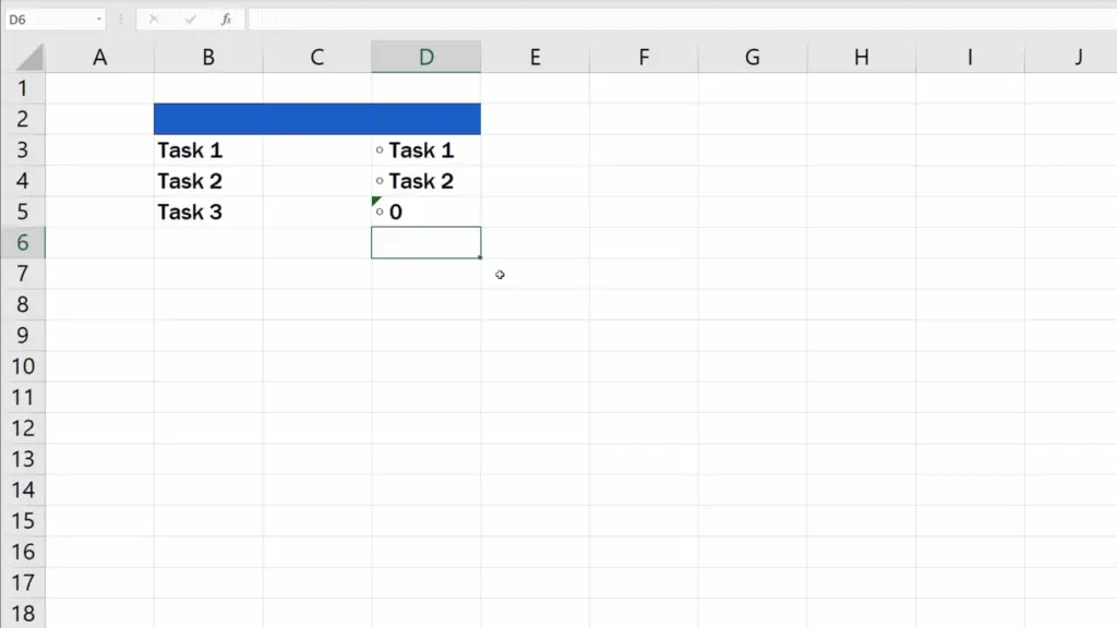 How to Insert Bullet Points in Excel - the selected bullet points will keep displaying
