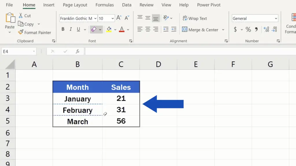 How to Make Borders in Excel - erase border line you want